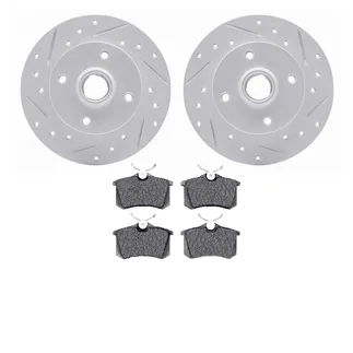 R1 Concepts WBSN1-74002 Brake Rotors - Carbon Coated - D/S W/ Perf Sport Pads